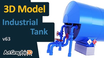 Professional Petrol Diesel Fuel Oil Tank 3D Model | 3D Blender