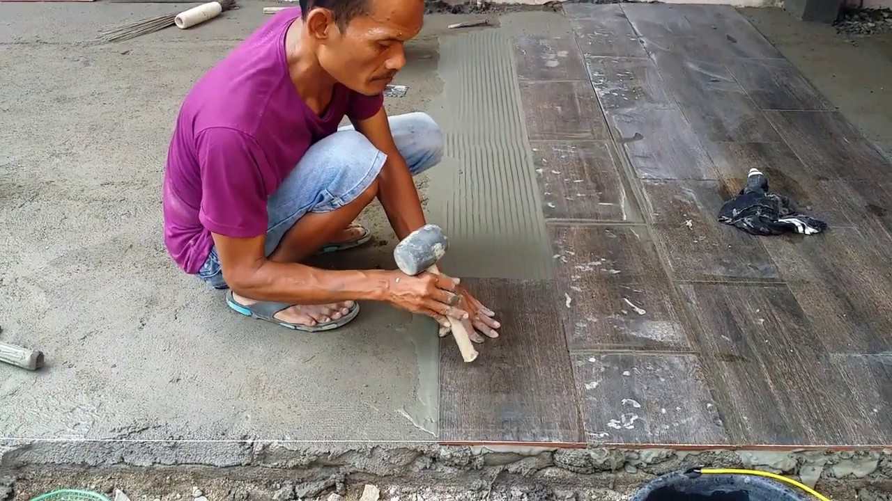  Cara pasang keramik  lantai dengan lem YouTube
