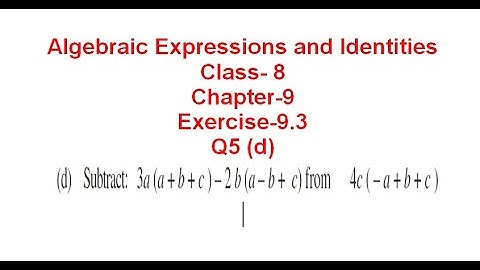 NCERT Solution CLASS-8VIII Math CHAPTER- 9 Algebraic Expressions and Identities Exercise-9.3@bhullar