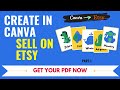 How To Create Printables In Canva To Sell On Etsy (Flashcards)