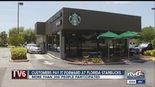 Customers pay it forward at Florida Starbucks