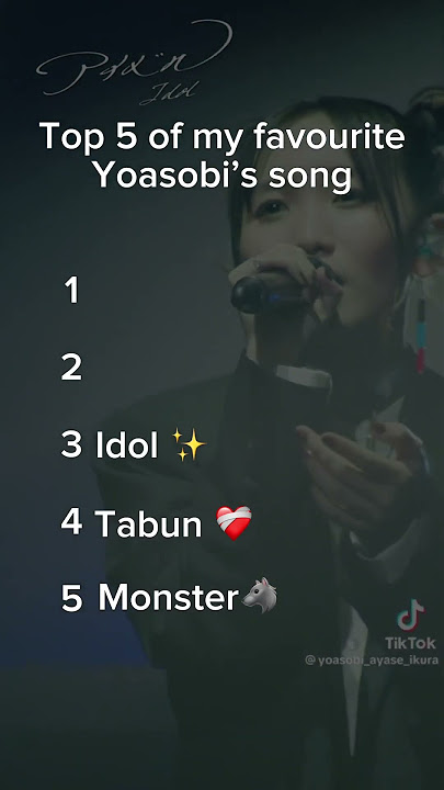 Top 5 of my favorite Yoasobi’s songs #yoasobi #jpop