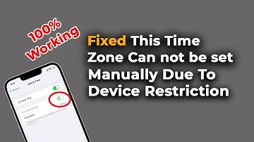 Fix set automatically date and time greyed out in iPhone | the time zone cannot be set manually