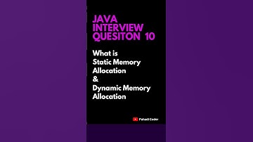 Static & Dynamic Memory Allocation | Pahadi Coder | Java interview Question 10