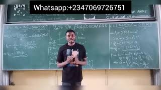 Rate of Flow/Discharge, Continuity Equation Explanations and Solved Example~Fluid Mechanics