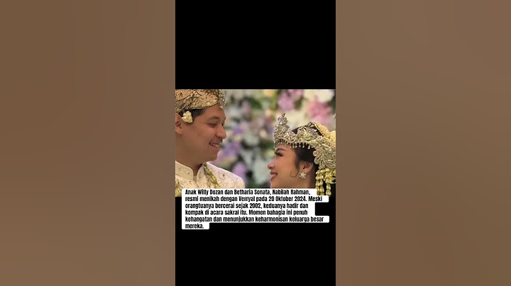 Momen Haru! Putri Willy Dozan & Betharia Sonata Resmi Menikah, Orangtua Kompak Hadir