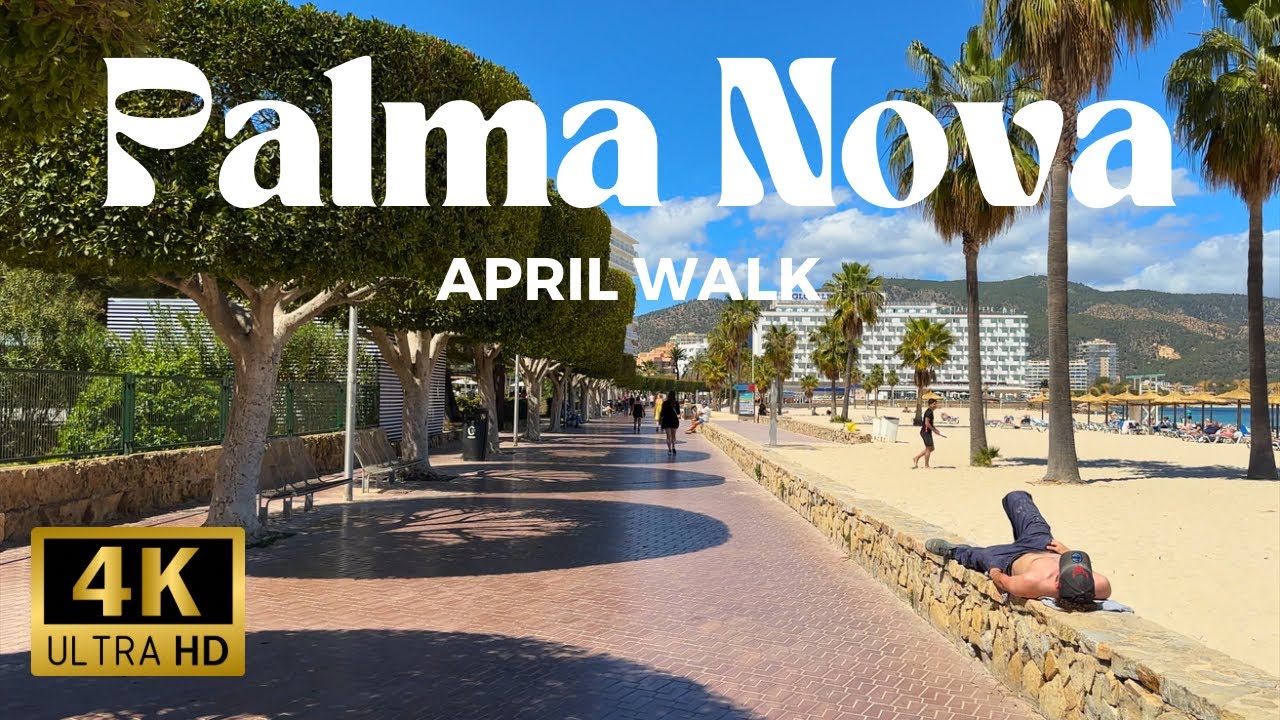 Palma Nova Afternoon Walk | 4K