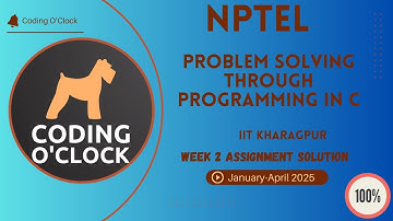 Problem Solving Through Programming In C  Week 2 Assignment Solution January April 2025 IITKharagpur