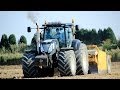 Dozing with a New Holland T7050 Black Power with BOS GIGA- schuifdozer + GREAT SOUND