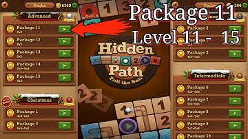 Roll the ball : hidden path || advanced || package 11  || Level 11, 12, 13, 14 & 15 || all Level