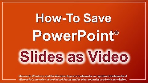 How to Save PowerPoint Slides as an MP4 Video