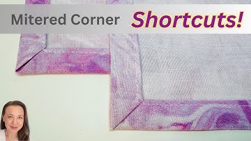 How to sew the easiest Mitered Corner using Shortcuts !!  Easy Sewing Tips