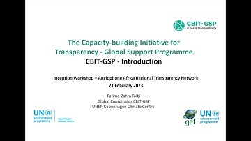 Initiating CBIT-GSP in Anglophone Africa