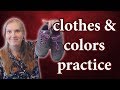 Russian vocabulary practice: clothes and colors in Russian, одежда и цвета