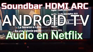 Soundbar HDMI ARC 2.1 vs 5.1 audio Netflix sound settings Configurar barra de sonido para Netflix