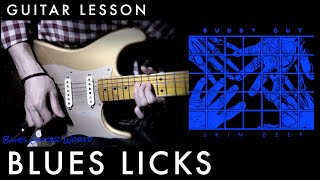 How to play - Buddy Guy style Blues Licks Guitar Lesson | “Who's Gonna Fill Those Shoes”