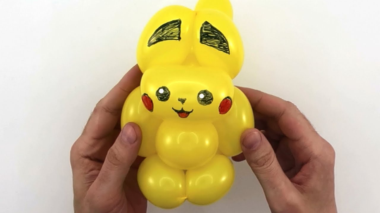How to make one balloon Pikachu. Twisting tutorial. 