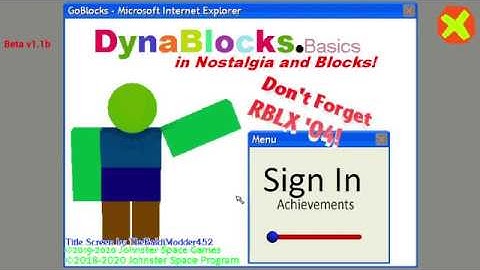 Dynablocks Basics Beta *i beat the game*
