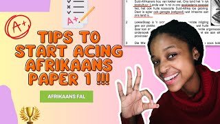 How to get more than 60% for Afrikaans P1 (even when you're not Afrikaans) | FAL | Grade 8-12