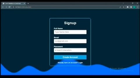 JavaScript Form Validation for Beginners.HTML, JAVASCRIPT,CSS project for beginners.Tutorial