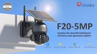 Ctronics F20-5MP Outdoor Solar & WiFi Camera - Ctronics Pro - Android & iOS - Ctronics RBX-F20