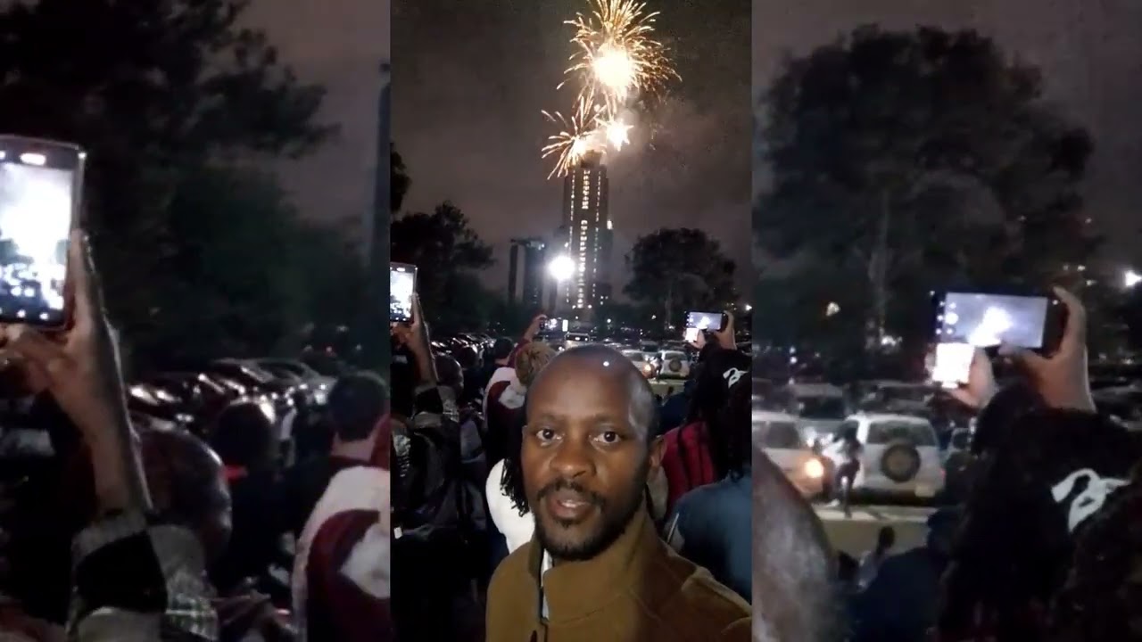 Terrific new year fireworks celebration at old mutual towers Nairobi🇰🇪