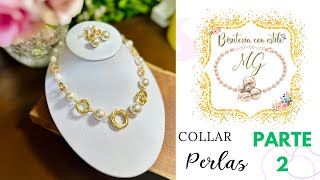 COLLAR DE PERLAS 📿| Collar de perlas en alambrismo PARTE 2 ✅