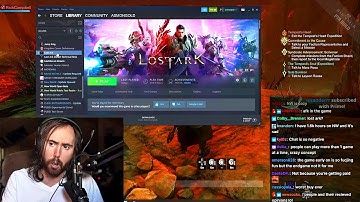 Asmongold shows his total playtime in Lost Ark and New World