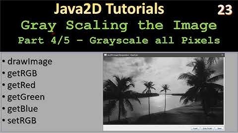 GrayScale | Part 4 - GrayScale an Image Pixel by Pixel | Java2D Tutorial #23