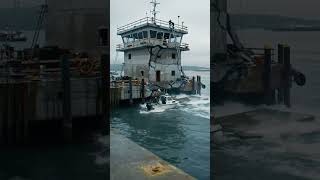 Controlled demolition of a harbor control tower. #demolition
