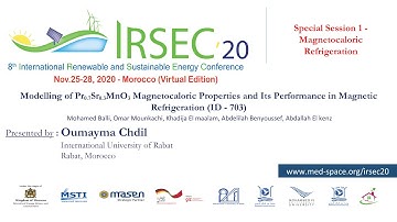 703 - Modelling of Pr0.7Sr0.3MnO3 Magnetocaloric Properties & Its Performance in Magnetic Refrigera.