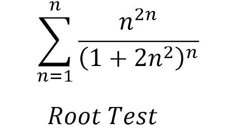 Calculus Help: Convergent and Divergent - Root test - Summation from 1 to n (n^2n/(1+2n^2 )^n)