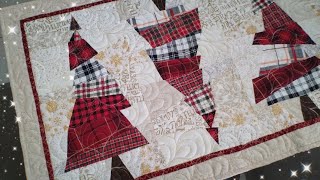 Caminho de mesa Árvore de natal Crazy (Crazy Christmas Trees Table Runner and placemat