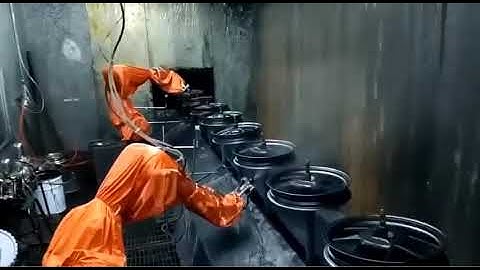 6 axis spray painting robot for the wheel coating line