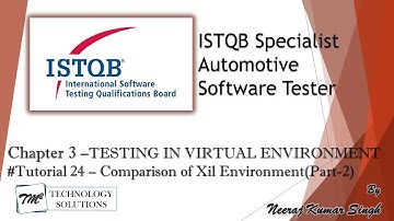 ISTQB Automotive Tester | 3.2.4 Comparison of the XiL Test Environments (Part-2) | Mil | Sil | Hil
