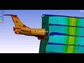 Ansys wb explicit dynamics fea  simulation of plane impacting and crashing into a building