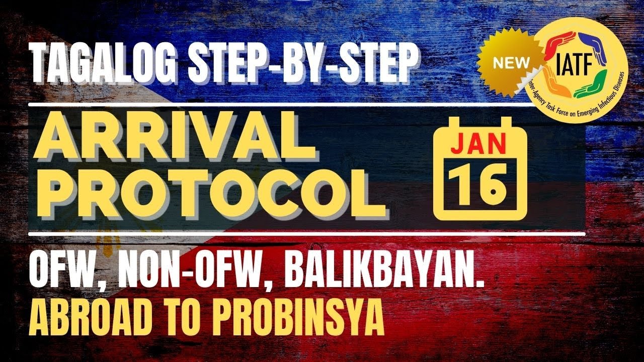 🛑[TAGALOG] STEP-BY-STEP ARRIVAL, QUARANTINE, TESTING and ISOLATION ...