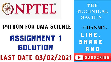 NPTEL Python For Data Science || Assignment-1|| Solution || Week-1|| Online Course 2021