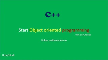 start object oriented programming series Urdu/Hindi