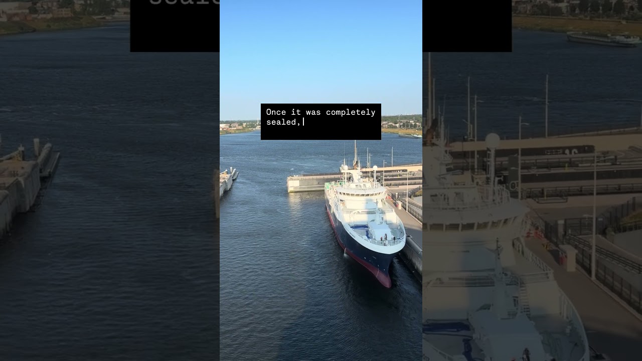 How Cruise Ships Leave Amsterdam 🚢 | Passing Through the North Sea Locks