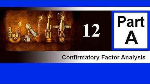 Measurement Unit 12, Confirmatory Factor Analysis, Part A