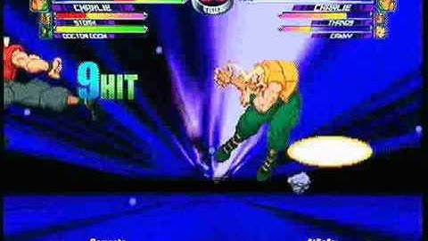 MvC2: Charlie - Sonic Boom hits Dead Body (after Crossfire Blitz)