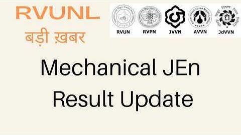 RVUNL MECHANICAL JEn RESULT Update