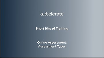 Online Assessment Series Ep.1 - Assessment Types