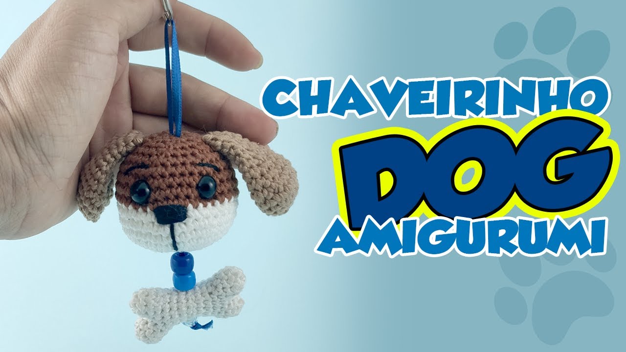chaveirinho dog amigurumi