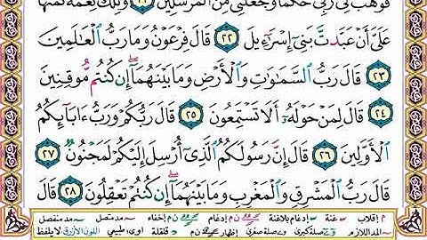 سورة الشعراء مجودة بصوت الشيخ محمود على البنا
