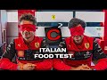 C challenge  italian food test with carlos sainz and charles leclerc