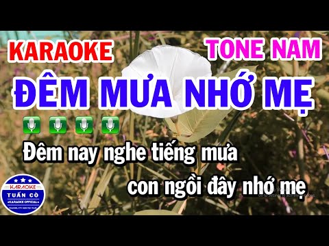 Karaoke Đêm Mưa Nhớ Mẹ Nhạc Sống Tone Nam Beat Hay