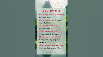 Ba mẹ hãy nhớ  #hanitran #thanhhangaut #tuduy #docsach