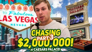 (NEW) Xposed's Chasing $2,000,000 at Caesars Palace Vegas! IRL High Stakes Blackjack (Part 3/3)